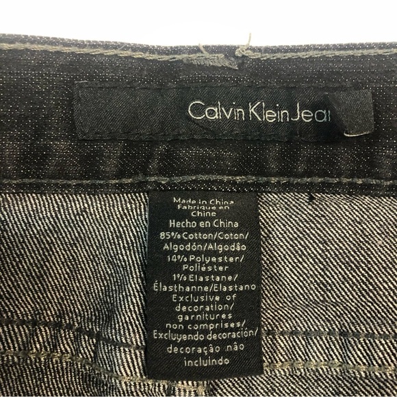 Calvin Klein Women’s Jeans Straight Leg Black Denim Back Pockets - Picture 4 of 7